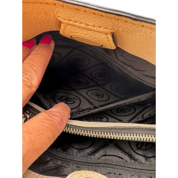 Brighton Ferrara Levia Lorenza Vallera Bucket White Leather Shoulder Bag Braided - Picture 13 of 16